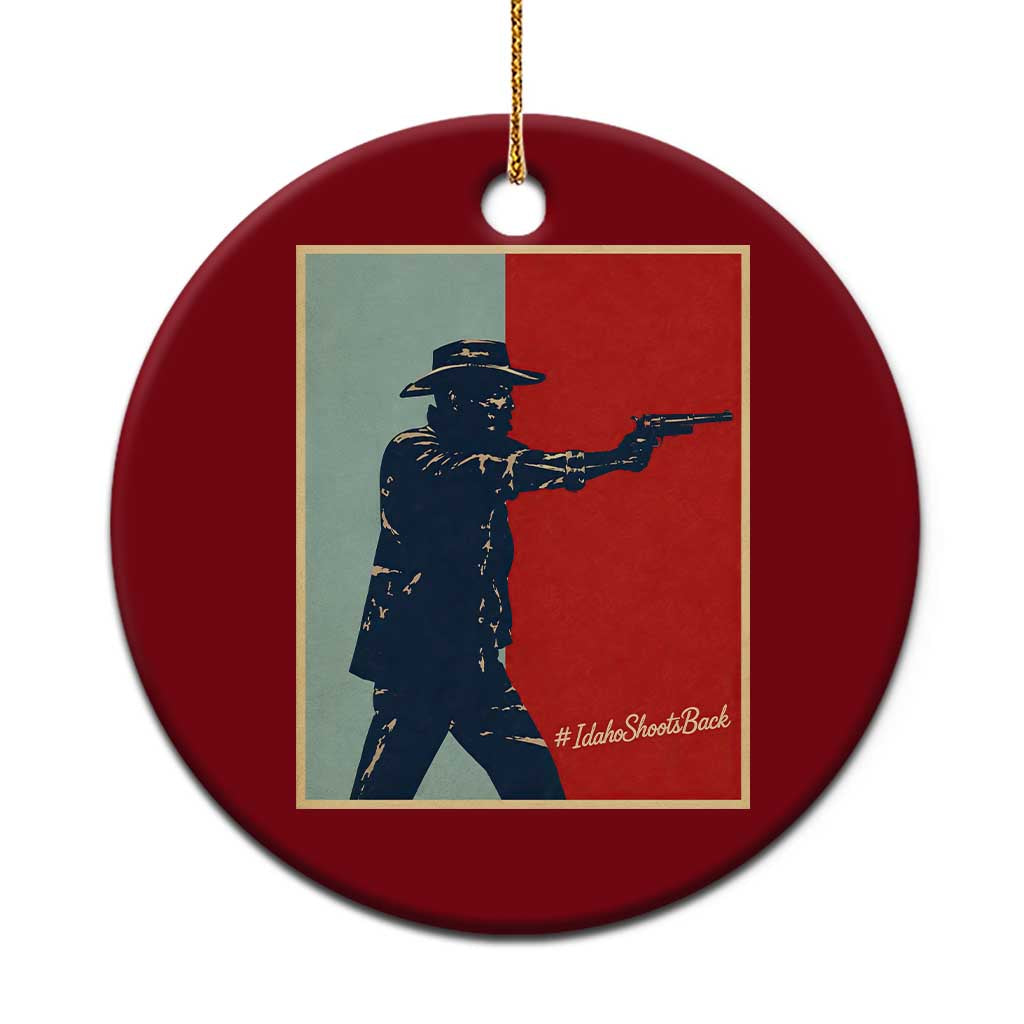Idaho Shoots Back Vintage Pop Art Poster Style Graphic Ceramic Ornament TS02 1pc Red Print Your Wear