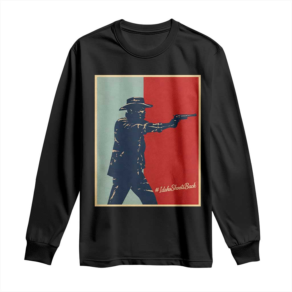 Idaho Shoots Back Vintage Pop Art Poster Style Graphic Long Sleeve Shirt TS02 Black Print Your Wear