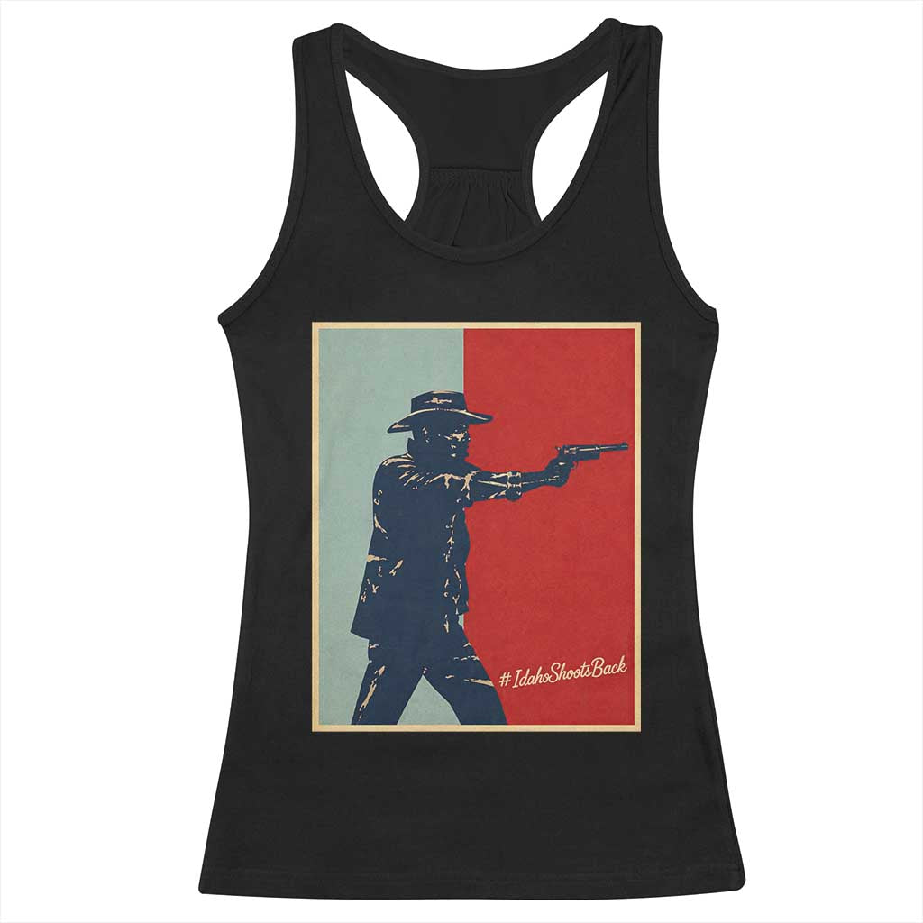 Idaho Shoots Back Vintage Pop Art Poster Style Graphic Racerback Tank Top