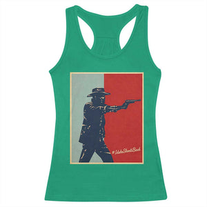 Idaho Shoots Back Vintage Pop Art Poster Style Graphic Racerback Tank Top