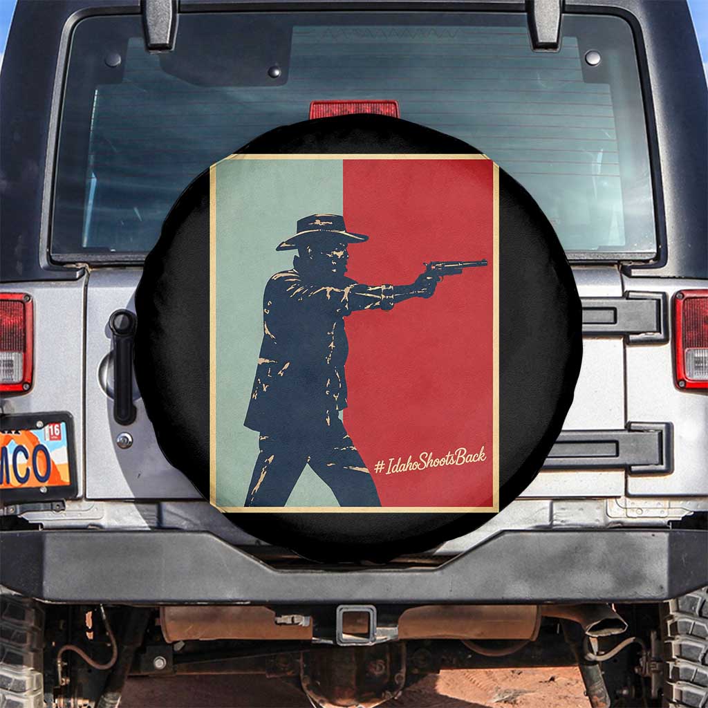 Idaho Shoots Back Vintage Pop Art Poster Style Graphic Spare Tire Cover TS02 No hole Black Print Your Wear