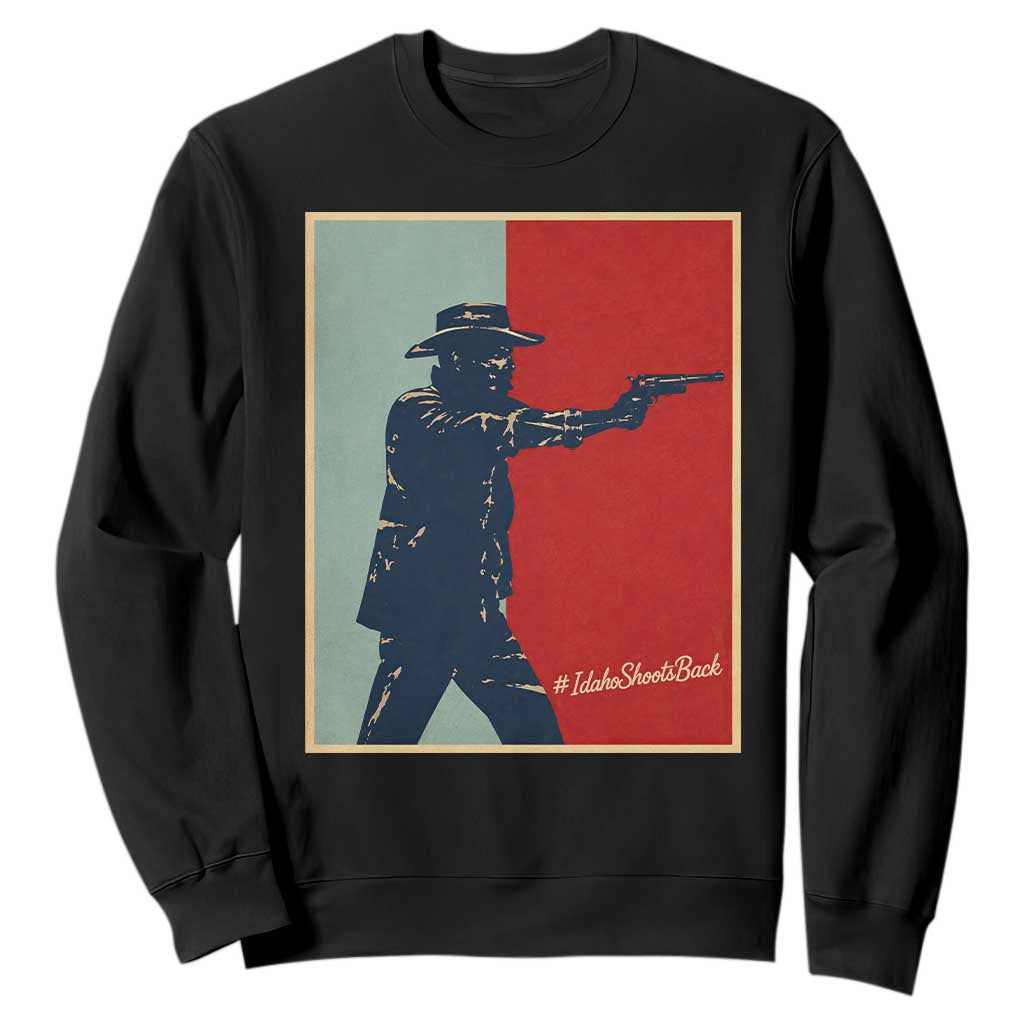 Idaho Shoots Back Vintage Pop Art Poster Style Graphic Sweatshirt TS02 Black Print Your Wear