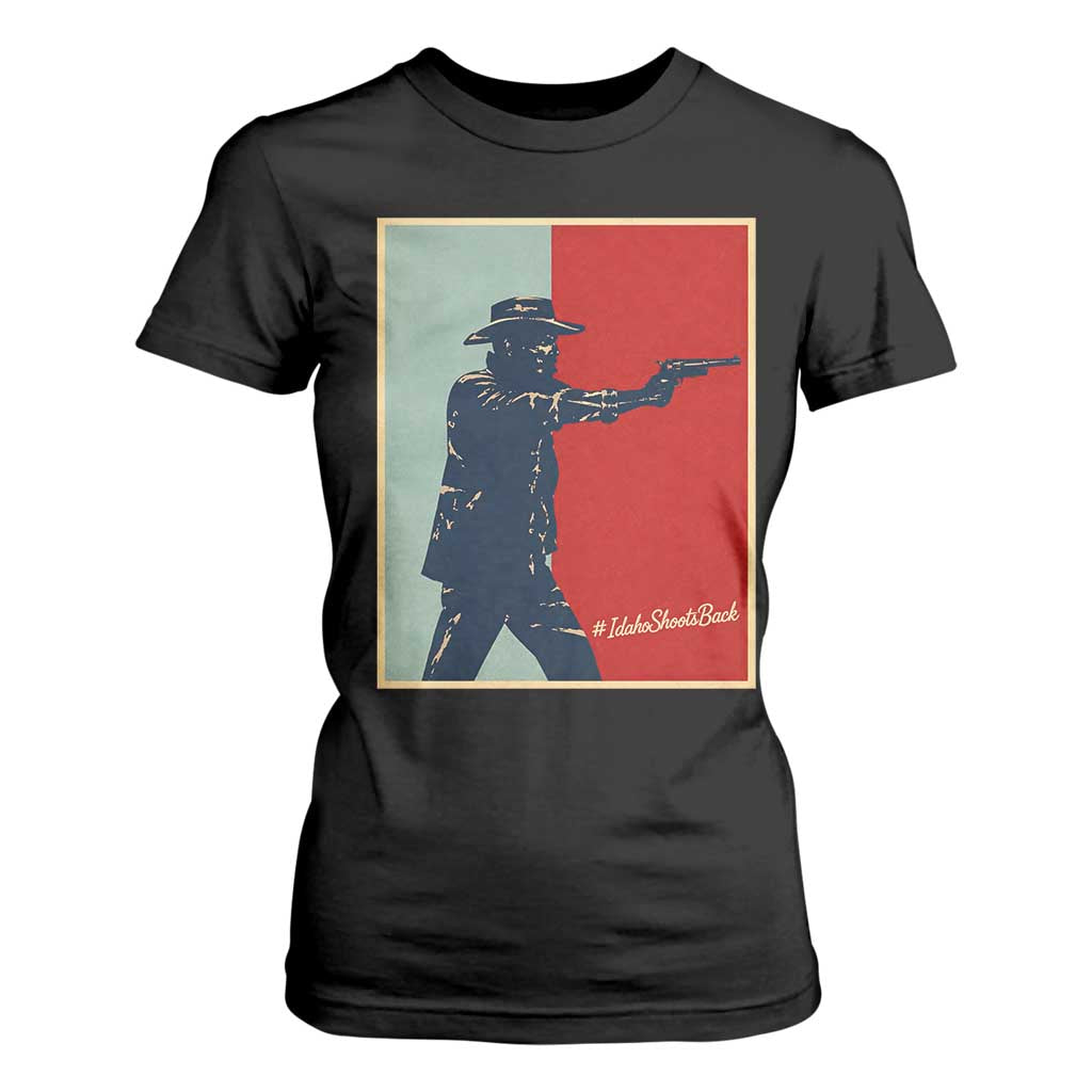 Idaho Shoots Back Vintage Pop Art Poster Style Graphic T Shirt For Women TS02 Black Print Your Wear