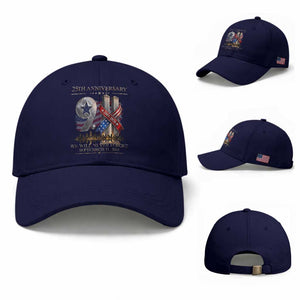 We Will Never Forget 9 11 Memorial 25th Anniversary Baseball Cap Patriotic American Flag Ribbon