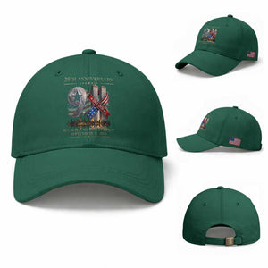 We Will Never Forget 9 11 Memorial 25th Anniversary Baseball Cap Patriotic American Flag Ribbon
