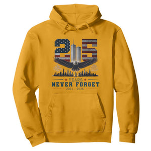Patriotic Soaring Bald Eagle 9 11 Memorial 25th Anniversary Hoodie 25 Years 2021 2026 Never Forget