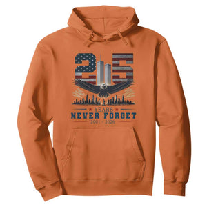 Patriotic Soaring Bald Eagle 9 11 Memorial 25th Anniversary Hoodie 25 Years 2021 2026 Never Forget