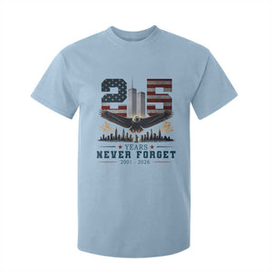 Patriotic Soaring Bald Eagle 9 11 Memorial 25th Anniversary T Shirt For Kid 25 Years 2021 2026 Never Forget
