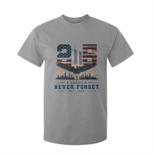 Patriotic Soaring Bald Eagle 9 11 Memorial 25th Anniversary T Shirt For Kid 25 Years 2021 2026 Never Forget