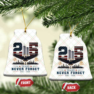 Patriotic Soaring Bald Eagle 9 11 Memorial 25th Anniversary Ceramic Ornament 25 Years 2021 2026 Never Forget