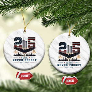 Patriotic Soaring Bald Eagle 9 11 Memorial 25th Anniversary Ceramic Ornament 25 Years 2021 2026 Never Forget
