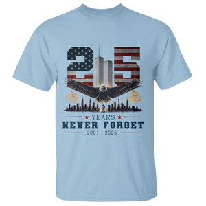 Patriotic Soaring Bald Eagle 9 11 Memorial 25th Anniversary T Shirt 25 Years 2021 2026 Never Forget