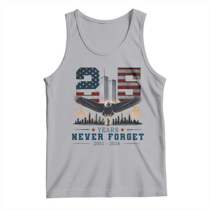 Patriotic Soaring Bald Eagle 9 11 Memorial 25th Anniversary Tank Top 25 Years 2021 2026 Never Forget