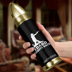 Idaho Shoots Back Cowboy Gunslinger Silhouette Patriotic Graphic Bullet Tumbler