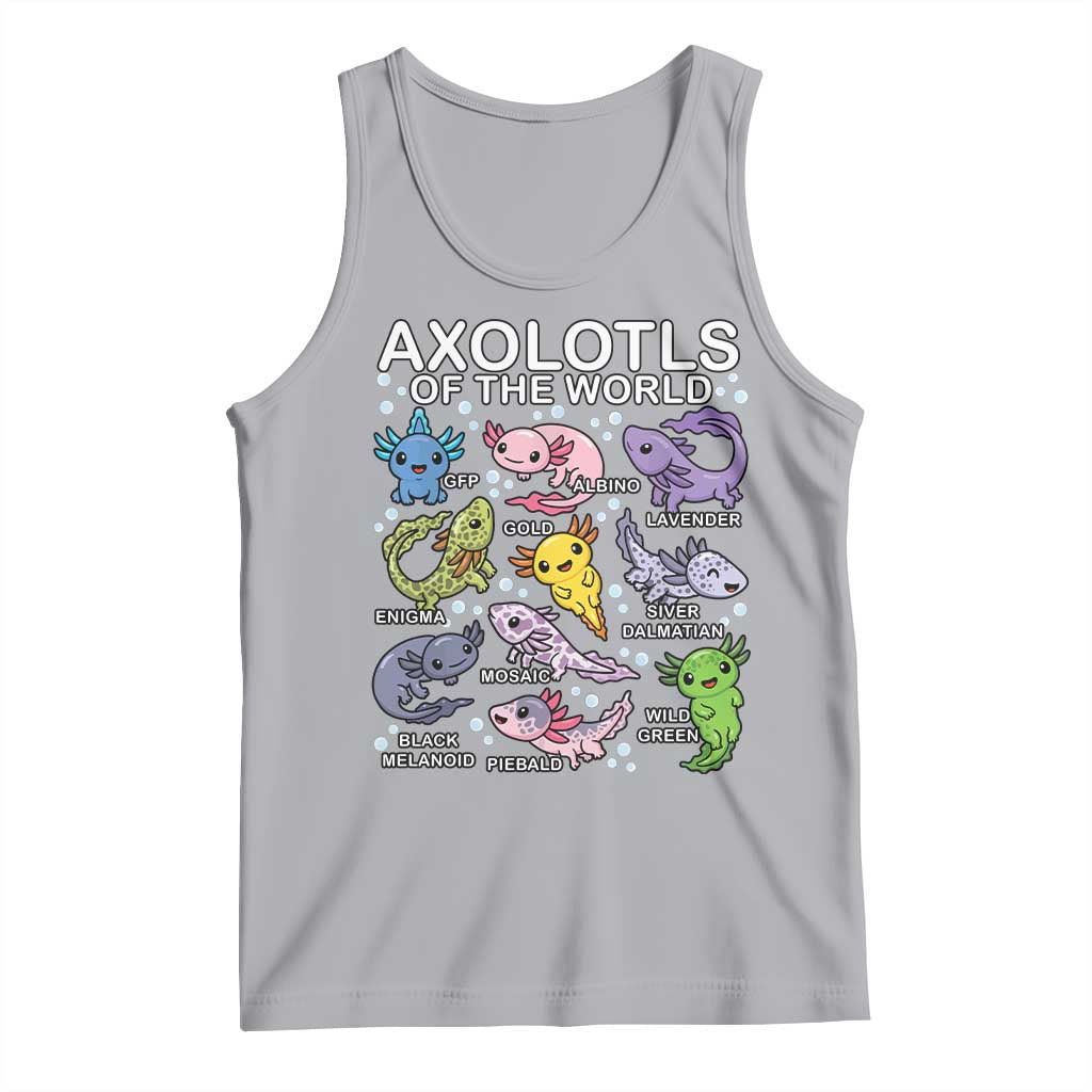 Kawaii Axolotl Tank Top Axolotls of the World Animals Aquarium Species TS02 Athletic Heather Print Your Wear