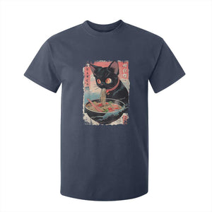 Japanese Inspo Ramen Cat Graphic T Shirt For Kid Anime Manga Kawaii Otaku Urban Streetwear TS02 Navy Print Your Wear
