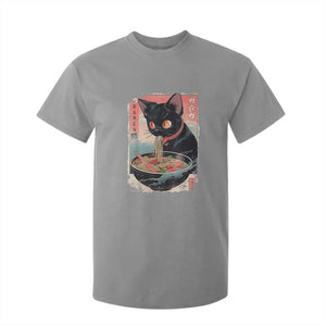 Japanese Inspo Ramen Cat Graphic T Shirt For Kid Anime Manga Kawaii Otaku Urban Streetwear TS02 Sport Gray Print Your Wear
