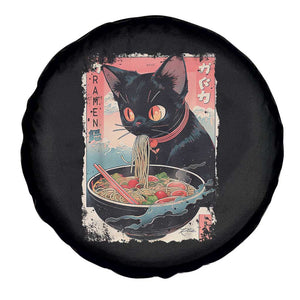 Japanese Inspo Ramen Cat Graphic Spare Tire Cover Anime Manga Kawaii Otaku Urban Streetwear TS02 Print Your Wear