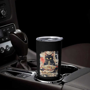Ramen Noodles Black Cat Graphic Tumbler Cup Kawaii Retro Japan Y2K Cats Manga Anime TS02 Print Your Wear