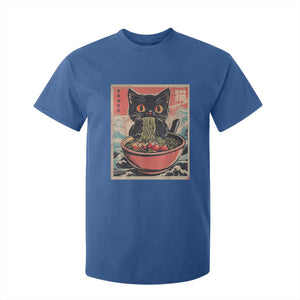 Cat Ramen Japanese Inspo Graphic T Shirt For Kid Funny Kawaii Cat Anime Gifts TS02 Royal Blue Print Your Wear