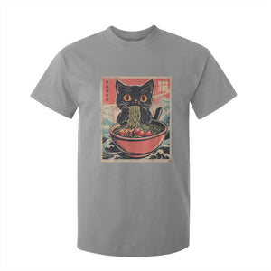 Cat Ramen Japanese Inspo Graphic T Shirt For Kid Funny Kawaii Cat Anime Gifts TS02 Sport Gray Print Your Wear