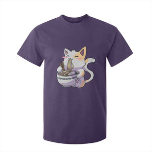 Ramen Cat Kawaii T Shirt For Kid Anime Japanese Neko Cute Graphic TS02 Purple Print Your Wear