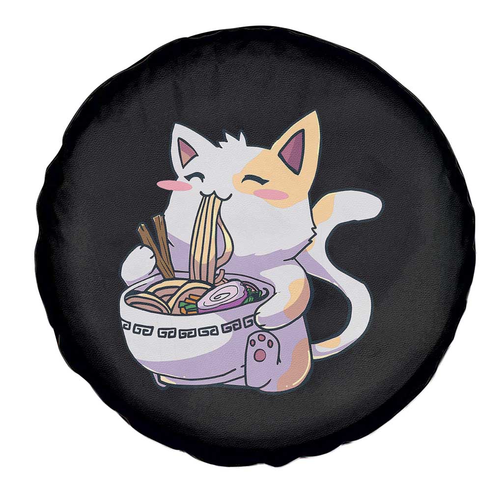 Ramen Cat Kawaii Spare Tire Cover Anime Japanese Neko Cute Graphic TS02 Print Your Wear