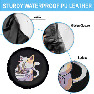 Ramen Cat Kawaii Spare Tire Cover Anime Japanese Neko Cute Graphic TS02 Print Your Wear