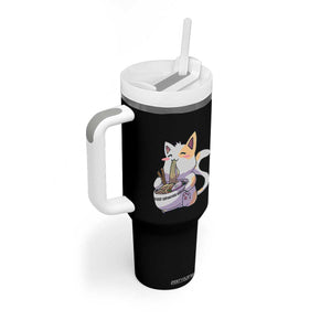 Ramen Cat Kawaii Tumbler With Handle Anime Japanese Neko Cute Graphic TS02 Print Your Wear