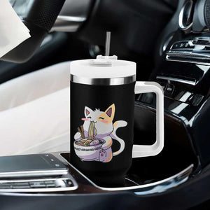 Ramen Cat Kawaii Tumbler With Handle Anime Japanese Neko Cute Graphic TS02 Print Your Wear