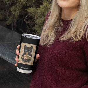 Vintage Kawaii Cat Ramen Graphic Tumbler Cup Retro Japanese Anime Inspo TS02 Print Your Wear