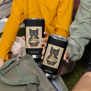 Vintage Kawaii Cat Ramen Graphic Tumbler Cup Retro Japanese Anime Inspo TS02 Print Your Wear