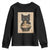 Vintage Kawaii Cat Ramen Graphic Youth Sweatshirt Retro Japanese Anime Inspo TS02 Black Print Your Wear