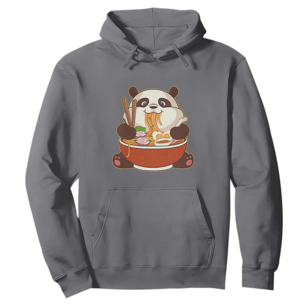 Kawaii Panda Eating Ramen Graphic Hoodie Otaku Japanese Noodle Cute Anime Lover TS02 Charcoal Print Your Wear