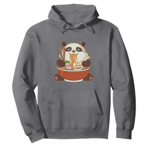 Kawaii Panda Eating Ramen Graphic Hoodie Otaku Japanese Noodle Cute Anime Lover TS02 Charcoal Print Your Wear