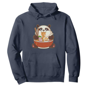 Kawaii Panda Eating Ramen Graphic Hoodie Otaku Japanese Noodle Cute Anime Lover TS02 Navy Print Your Wear