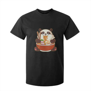 Kawaii Panda Eating Ramen Graphic T Shirt For Kid Otaku Japanese Noodle Cute Anime Lover TS02 Black Print Your Wear