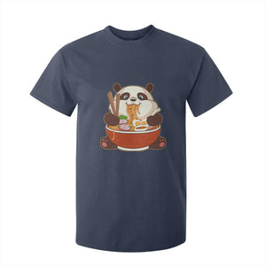 Kawaii Panda Eating Ramen Graphic T Shirt For Kid Otaku Japanese Noodle Cute Anime Lover TS02 Navy Print Your Wear