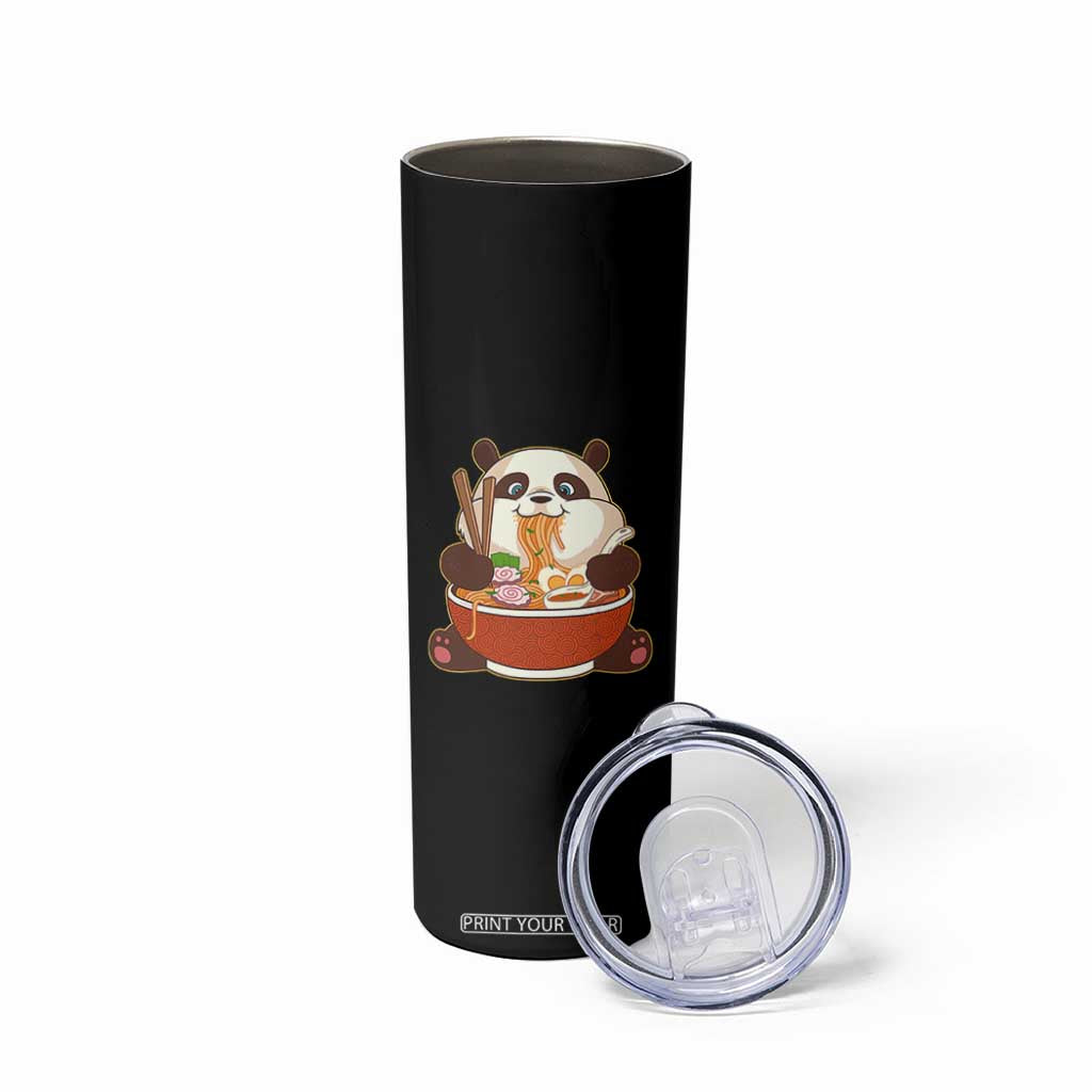 Kawaii Panda Eating Ramen Graphic Skinny Tumbler Otaku Japanese Noodle Cute Anime Lover TS02 Print Your Wear
