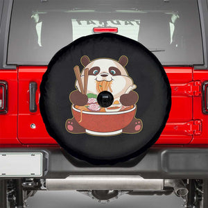 Kawaii Panda Eating Ramen Graphic Spare Tire Cover Otaku Japanese Noodle Cute Anime Lover TS02 Black Print Your Wear