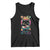 Retro Kawaii Ramen Cat Graphic Tank Top Cute Anime Japanese Japan Inspo TS02 Black Print Your Wear