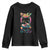 Retro Kawaii Ramen Cat Graphic Youth Sweatshirt Cute Anime Japanese Japan Inspo TS02 Black Print Your Wear
