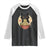 Kawaii Black Cat Eating Ramen Raglan Shirt Funny Graphic Japanese Kawaii Anime Inspo TS02 Black White Print Your Wear
