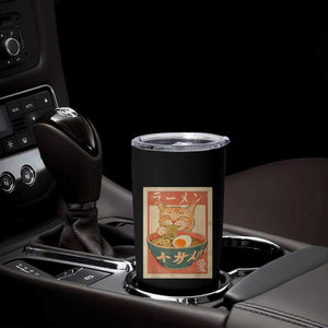 Funny Orange Cat Eating Ramen Tumbler Cup Japanese Vintage Graphic Kawaii Anime TS02 Print Your Wear