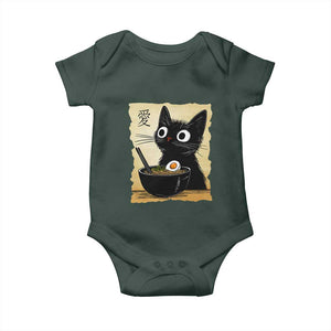 Funny Kawaii Cat Ramen Baby Onesie Japanese Noodles Lover Anime Otaku Manga Retro TS02 Print Your Wear