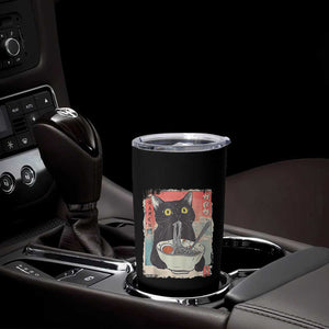Funny Black Cat Eating Ramen Noodle Graphic Tumbler Cup Japanese Anime Manga Kawaii Cats TS02 Print Your Wear