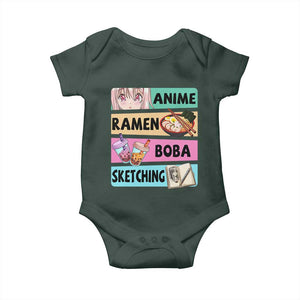 Anime Ramen Boba Sketching Baby Onesie Kawaii Otaku Manga Lover Japanese Pop Culture TS02 Print Your Wear