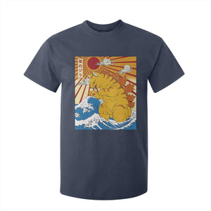 Funny Cat Japanese Anime Kawaii T Shirt For Kid Catzilla Meme Retro Vintage Graphic TS02 Navy Print Your Wear