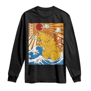 Funny Giant Cat Monster Japanese Anime Kawaii Long Sleeve Shirt Retro Vintage Japan Inspo Graphic TS02 Black Print Your Wear