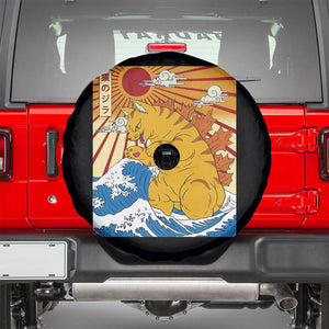 Funny Giant Cat Monster Japanese Anime Kawaii Spare Tire Cover Retro Vintage Japan Inspo Graphic TS02 Black Print Your Wear